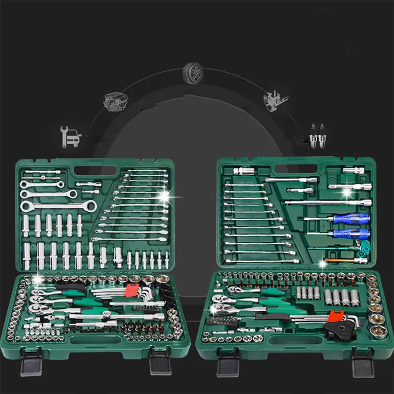 Kit de ferramentas para reparo de carro de 14 polegadas conjunto de combinação de catraca chave soquete Y200321