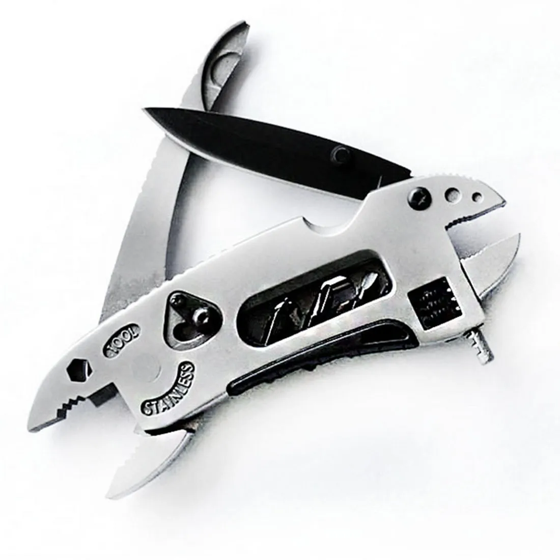 Outdoor Multitool Pinze Coltello tascabile Set di cacciaviti Kit Chiave regolabile Jaw Spanner Repair Survival Hand Multi Tool Y200321