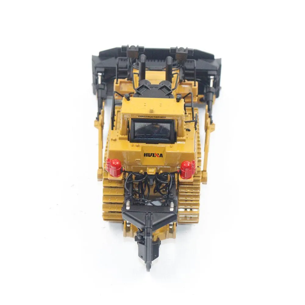 Huina 1700 150 Diecast Alloy Heavy Buldozer Engineering Truck Static Model Caterpillar Wheel Bulldozer Educational Toy LJ29979740