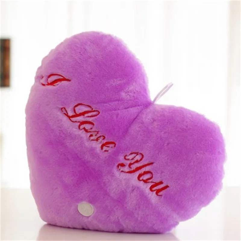 Cuscino luminoso HeartCushion colorato incandescente bambola di peluche giocattoli di luce a led regalo ragazza bambini Natale compleanno 220222