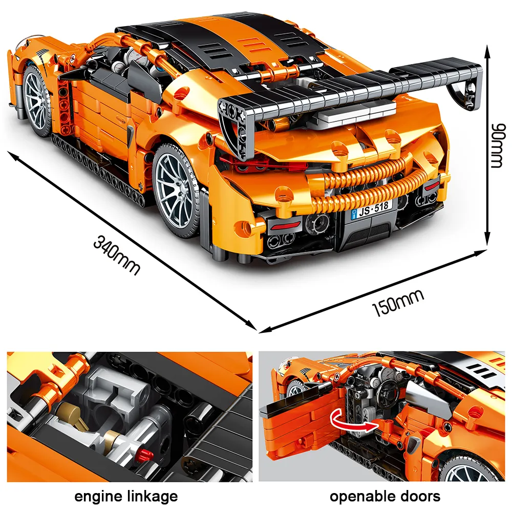 Children Toys Technic City Speed Racer Building Blocks Creator Supercar Racing Sports Vehicle Model Bricks Kids Gifts X0102