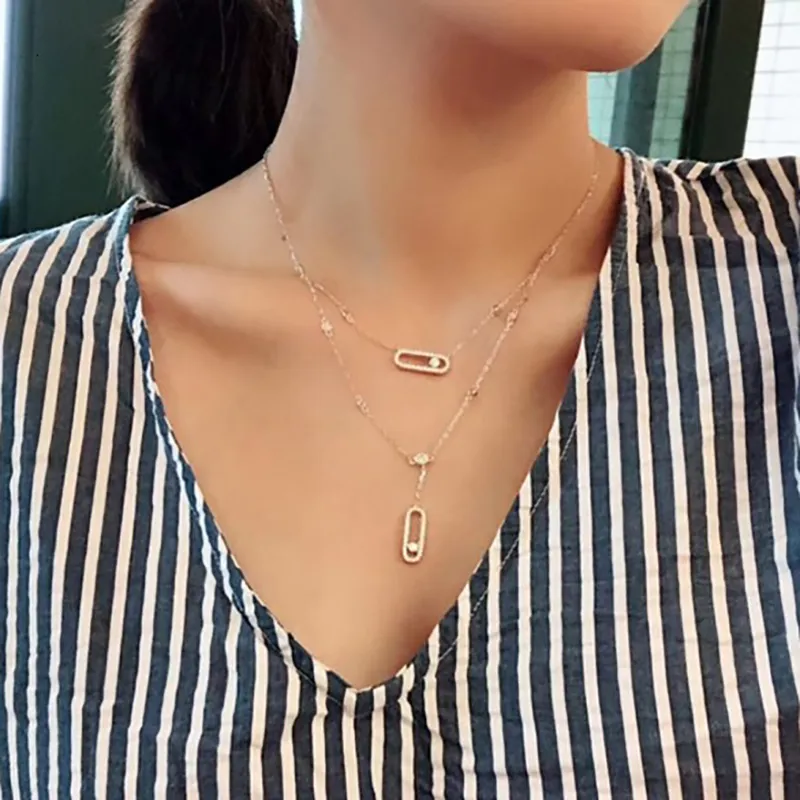 Märke ren 925 Sterling Silver Top Qualit Beach Necklace Slide Stone Drop Pendants Move Stone Design Summer Neckalce Jewelry Y1775983