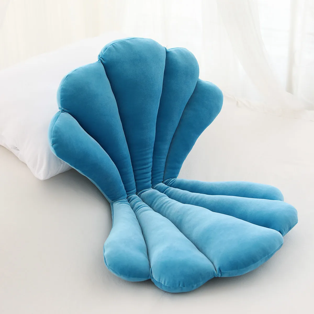 Coussin de siège de chaise en peluche de luxe en velours, style artistique, coussin de dossier, bleu Rose, princesse, coquille de mer, décoration d'oreiller pour la maison, LJ201128396345