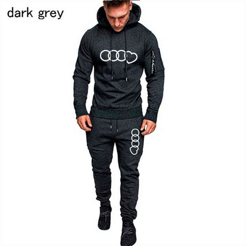 Sets Tracksuit Men Hooded Sweatshirt+pants Pullover Hoodie Sportwear Suit Male Camouflage Joggers Winter Clothes 211220