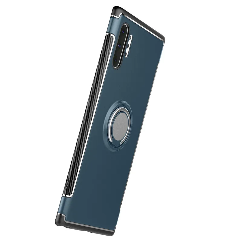 Custodie antiurto supporto magnetico anello da dito in metallo Samsung Galaxy Note 10 S8 S9 S10 Plus S7 Edge Soft TPU Cover posteriore PC