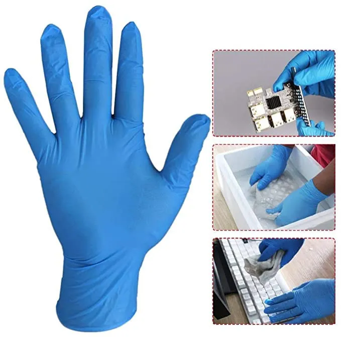 Caoutchouc Confortable Mécanicien Nitrile Nettoyage Examen Cuisine Gants Jetables 201021