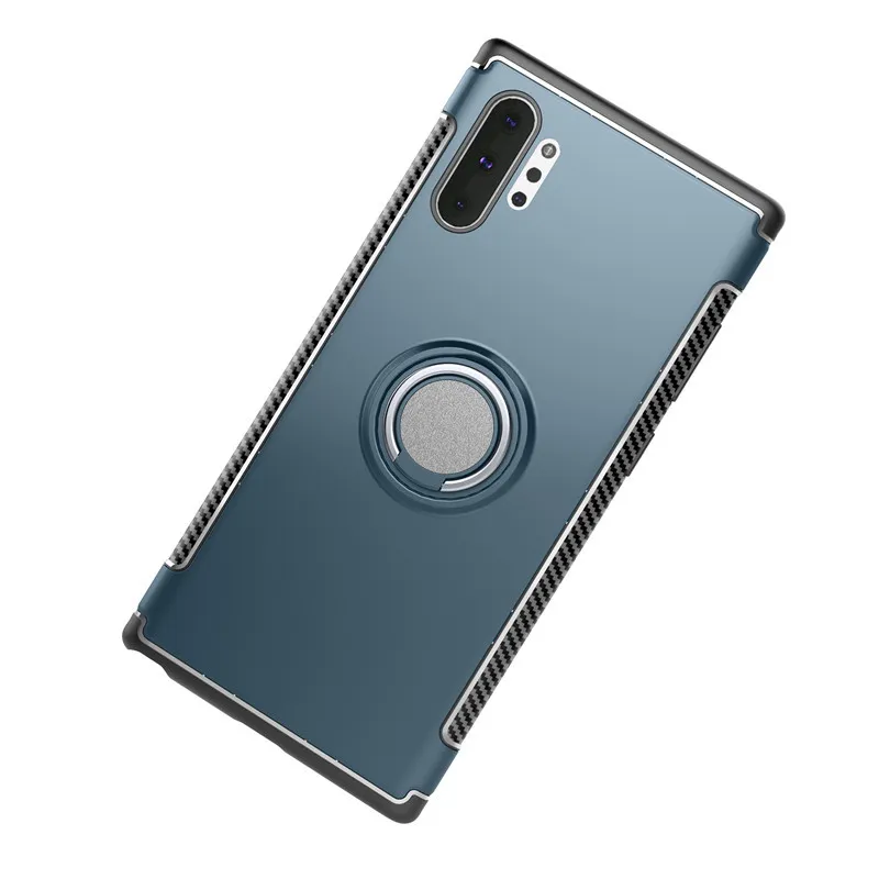 Support de bague de doigt magnétique en métal, étuis antichocs pour Samsung Galaxy Note 10 S8 S9 S10 Plus S7 Edge, coque arrière en TPU souple et rigide