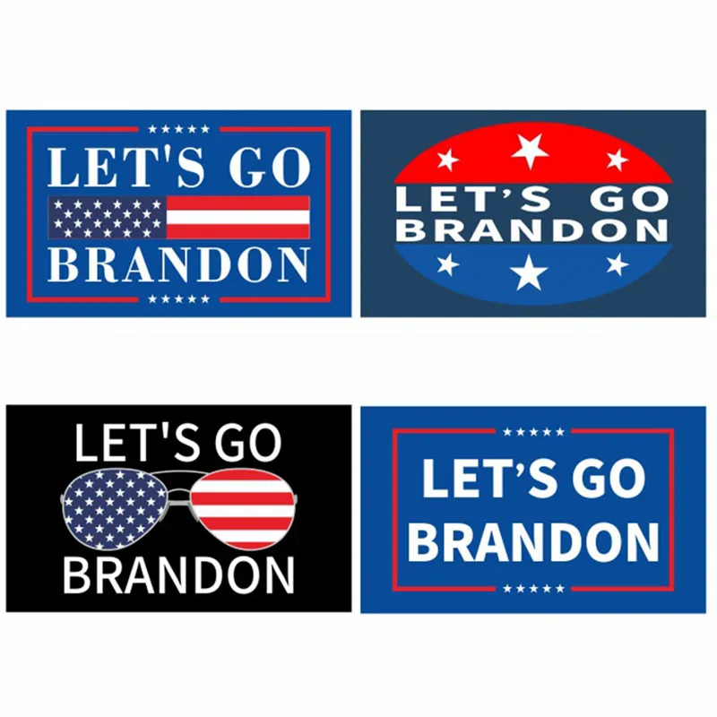 150 * 90cm LETS GO BRANDON Drapeau Président Américain Élection Joe Biden Polyester Bannière Extérieur Intérieur Petit Jardin Drapeaux Décoration BH5737 WLY