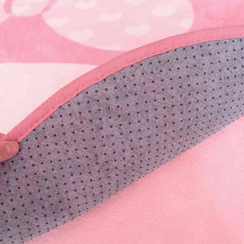 Mein rosa Melodiendeppich für Mädchen Schlafzimmer Niedliche Cartoon Teppichboden Matte Nacht Kinderzimmer Weiche Kawaii Matte Unregelmäßige Spielmatte 220125