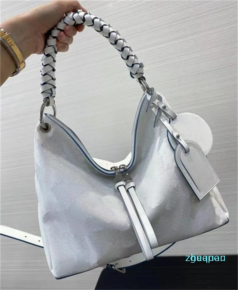 パターンショルダーバッグで穴を開けたマヒナの子牛の革beaubourg mm hobo bag braidedレザートップハンドルハンドバッグT281v