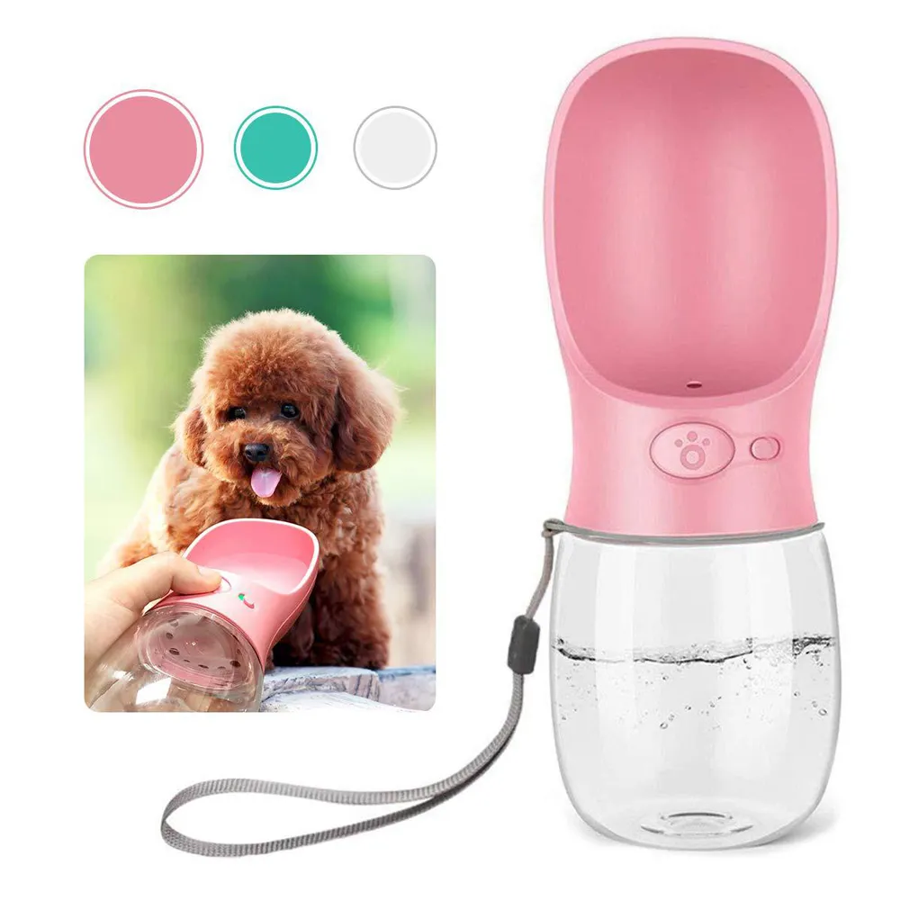 Portable Pet Dog Water Bottle For Small Large Dogs Puppy Cat Drinking Bowl Outdoor Travel Feeder Supplies Y200917