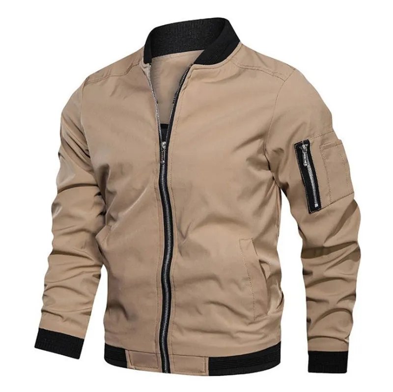 Hommes vestes printemps automne veste mâle bombardier décontracté streetwear s et manteaux simple coupe-vent style britannique manteau 220928