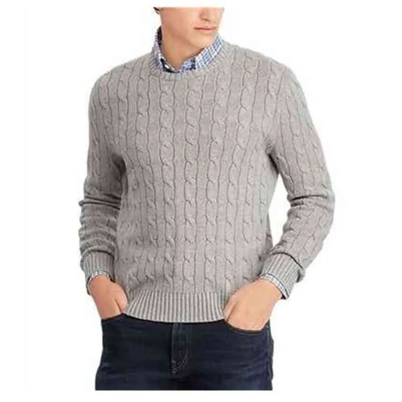 Outono inverno homens lã masculina ralp pequeno cavalo pulôver moda casual puxar o suéter masculino homens 211221