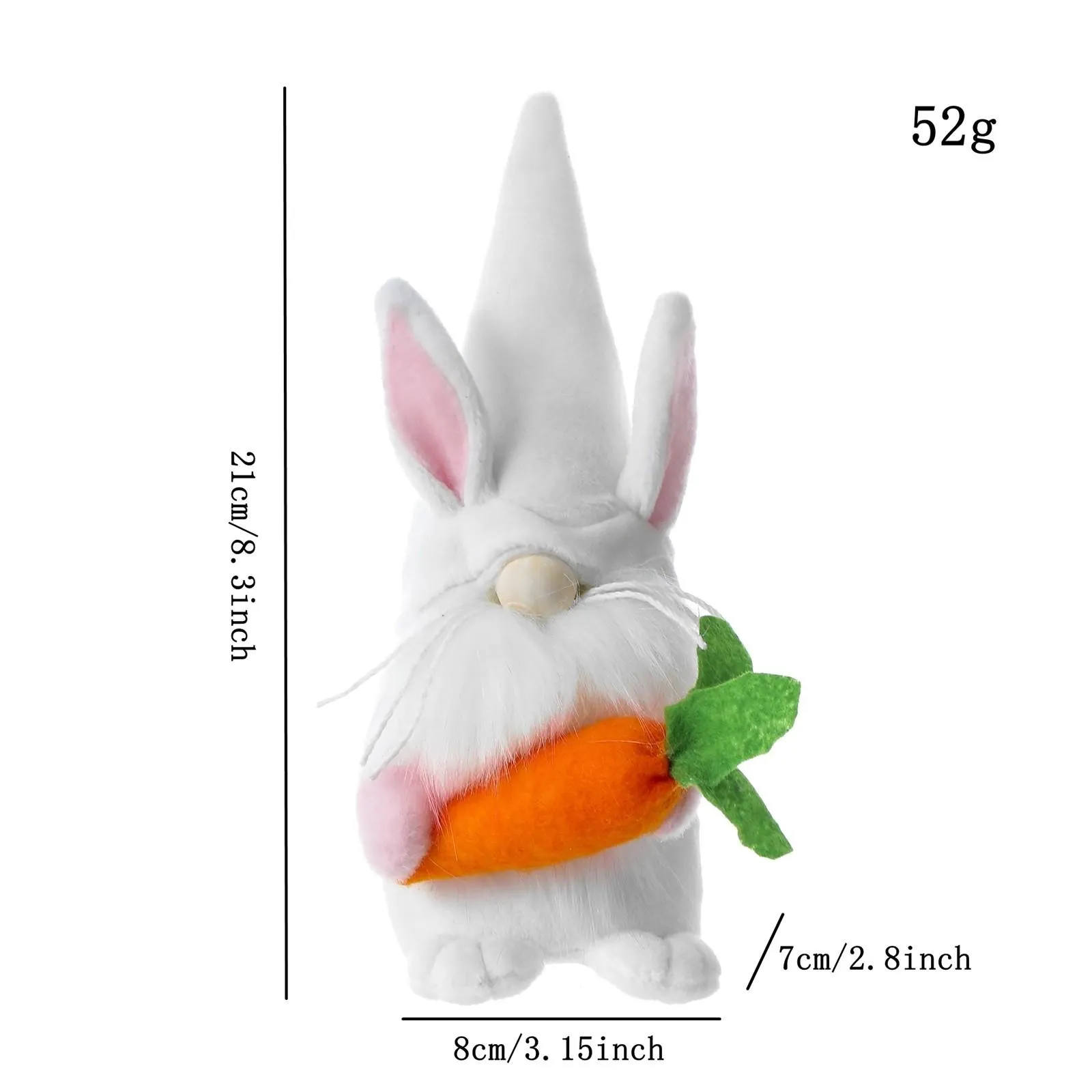 Gnomes de Pâques décor poupée en peluche fait à la main suédois Tomte poupées en peluche jouet de lapin nain sans visage