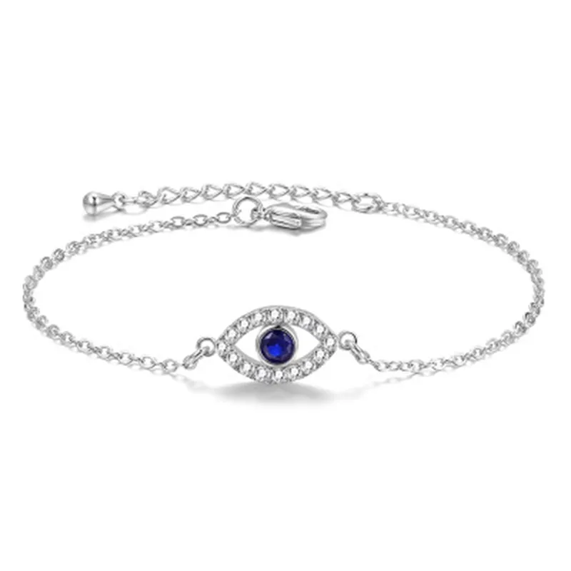 Модный винтажный браслет с подвесками от сглаза, браслет с кристаллами и цирконием, браслеты-цепочки для женщин и девочек, эффектные ювелирные изделия, Gift6733017