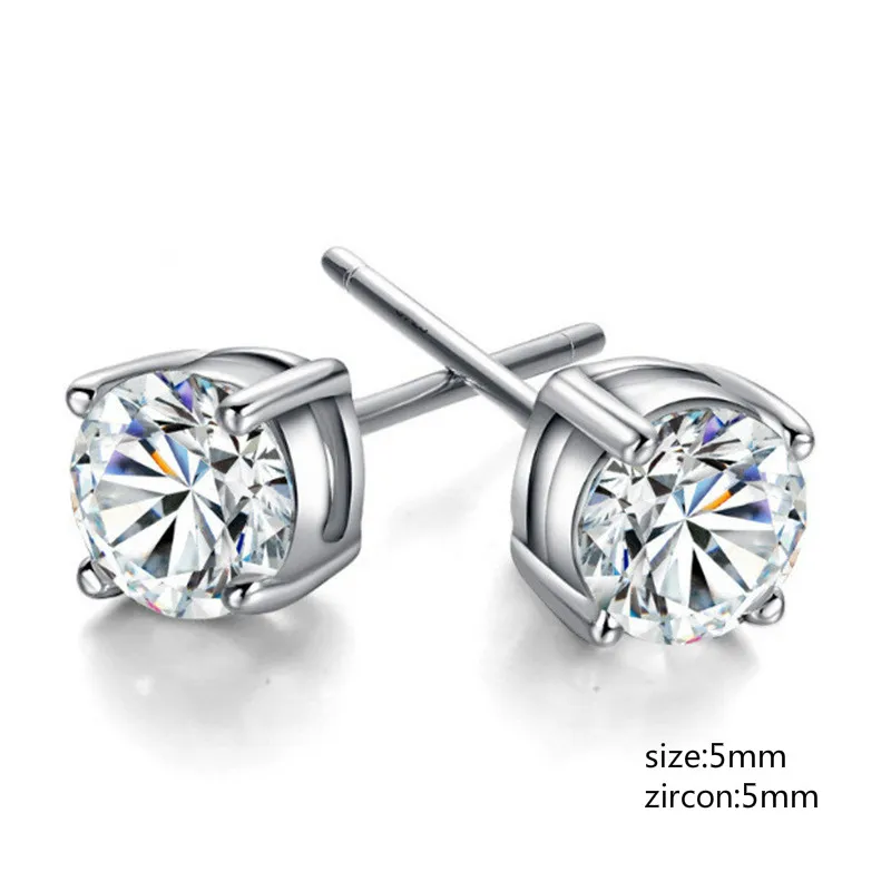 Zirkon diamant noppen oorbellen zilveren kristal vrouwen bruiloftoor ringen mode sieraden cadeau wil en sandy