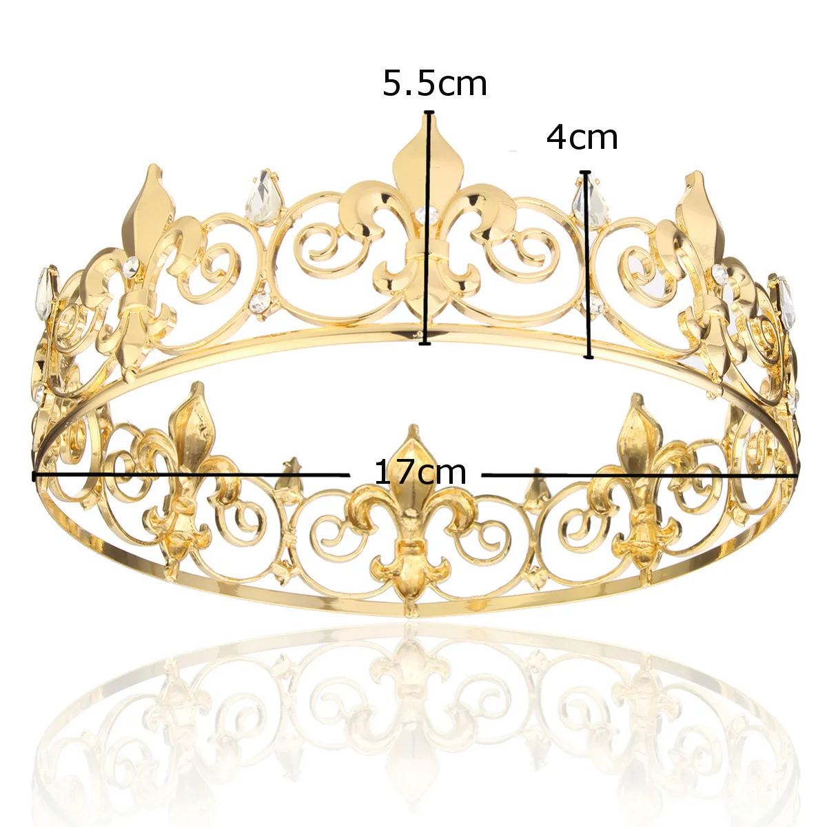 Tiara da sposa di cristallo da uomo corona d'argento dorata spettacolo di spettacolo strass velo tiara fascia da sposa gioielli capelli T2001269t