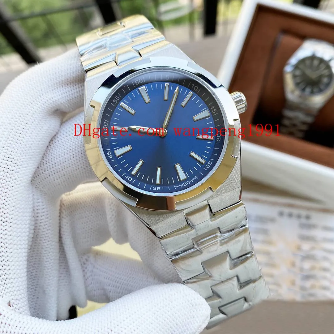 11 kolorowych mężczyzn zegarków 41 mm 5500V110A-B481 4500V 110A-B126 Niebieski wybór mechaniczny przezroczysty automatyczny męski zegarek na rękę 2688