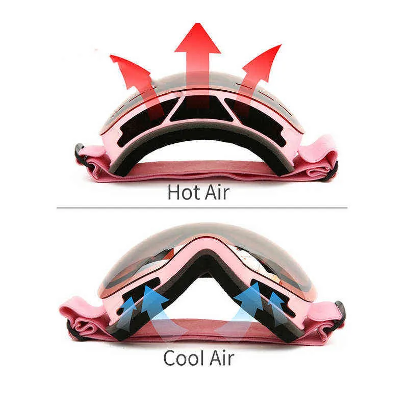Lunettes de ski anti-buée hiver extérieur protection UV lunettes de ski sport coupe-vent snowboard motoneige hommes femmes lunettes masque 220110