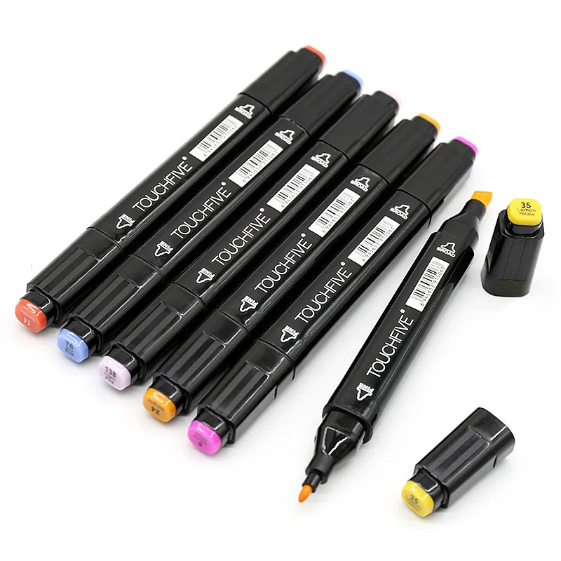 TouchFive Marker Colors Choose Brush Pen Alcoholic Oily Based ink Art Marker For Manga Dual Headed Sketch Markers 2011283491732