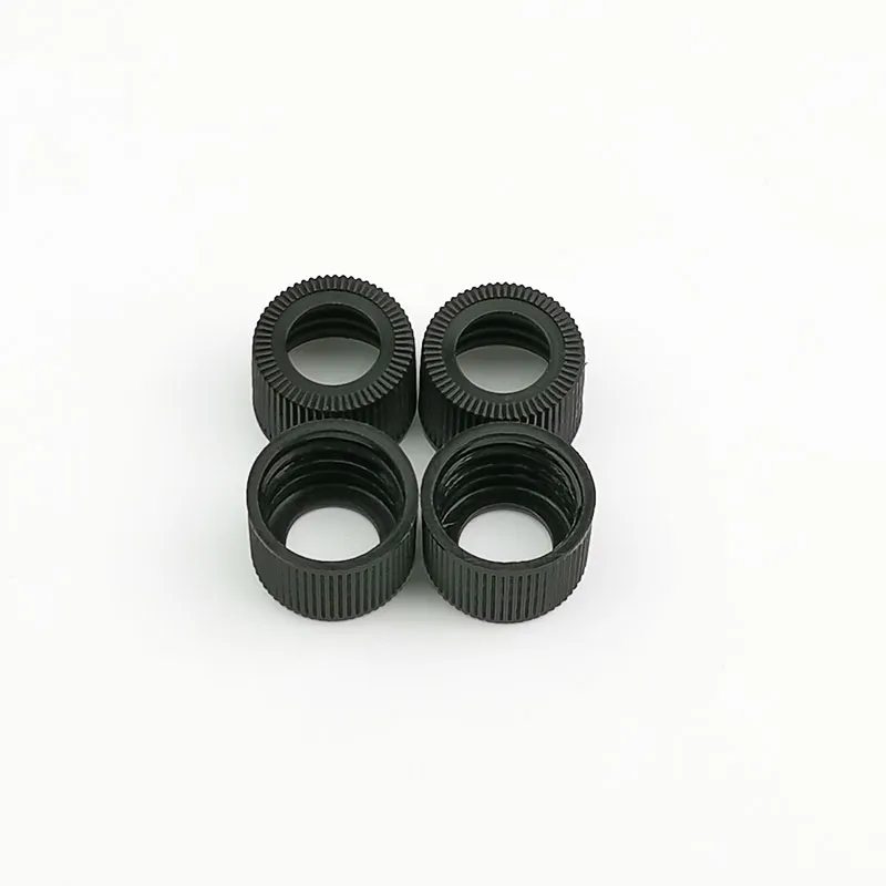 100 stPlastic Black Screw Cover Cap Wiith For Glass Essential Oil/Serum Bottles Accessory Fit For Dia: 18mm Bottle Mouth