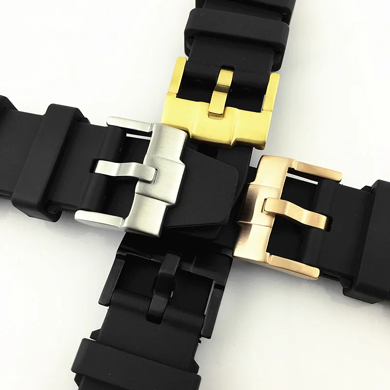 Adaptador de estoque direto da fábrica Laoshuigui 20mm pulseira de relógio acessórios pulseira de relógio de silicone pulseira com fivela de pino 21mm borracha s259m