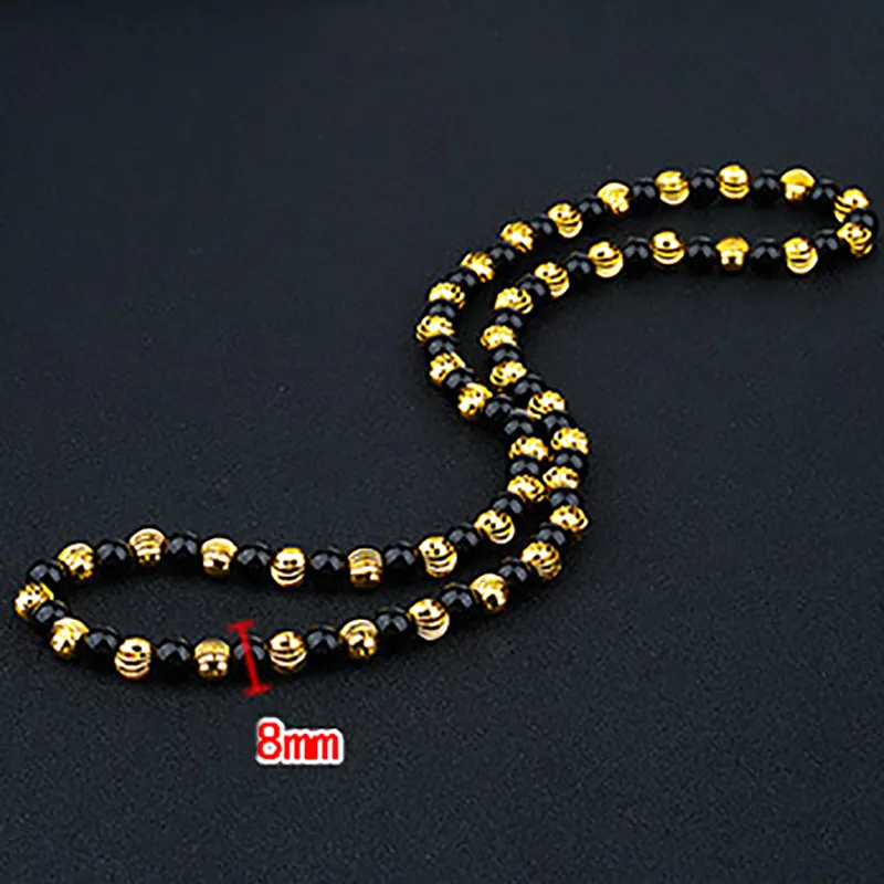 Cadeaux entiers soigneusement sculpté chinois jaune 24K or Dragon noir obsidienne collier pendentif hommes bijoux 20101371463592008902