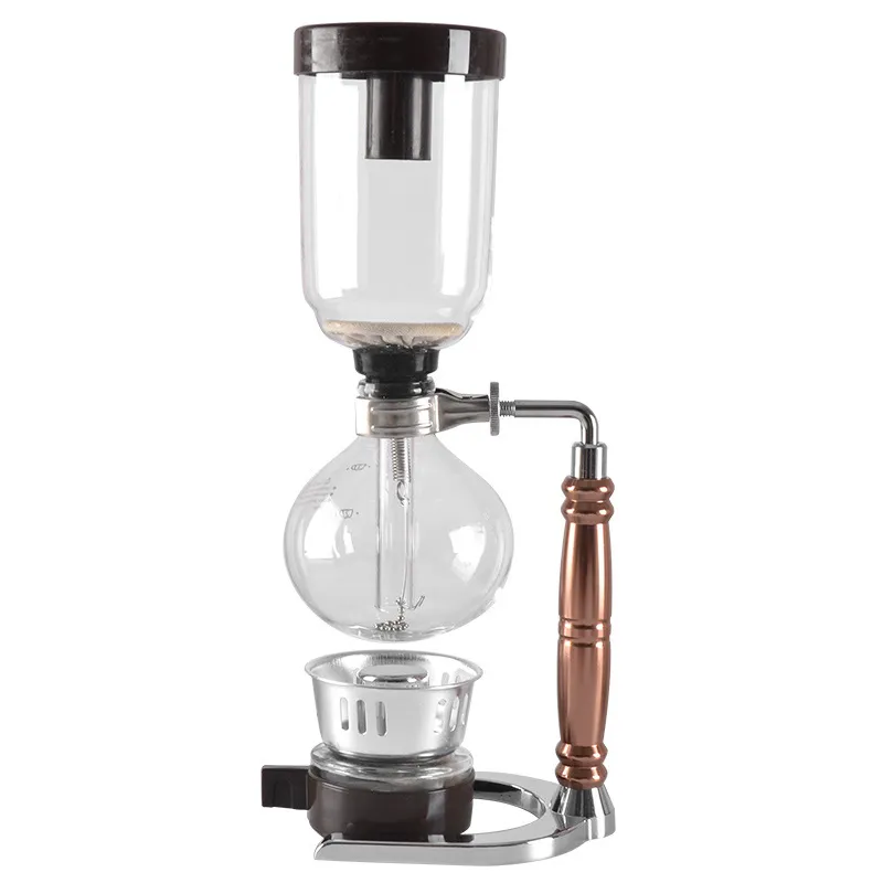 Eworld japansk stil sifon kaffe maker te sifon potten vakuum kaffebryggare glas typ kaffemaskin filter 3cups c10303282