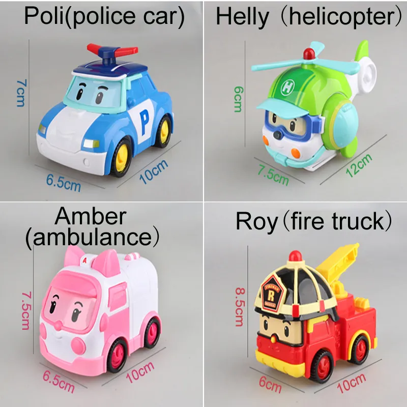 4sts Original Boy Poli Robocar Korea Poli Inertial Car Kids Toys Transformation Anime Action Figure Toys For Children Playmobil 101490134