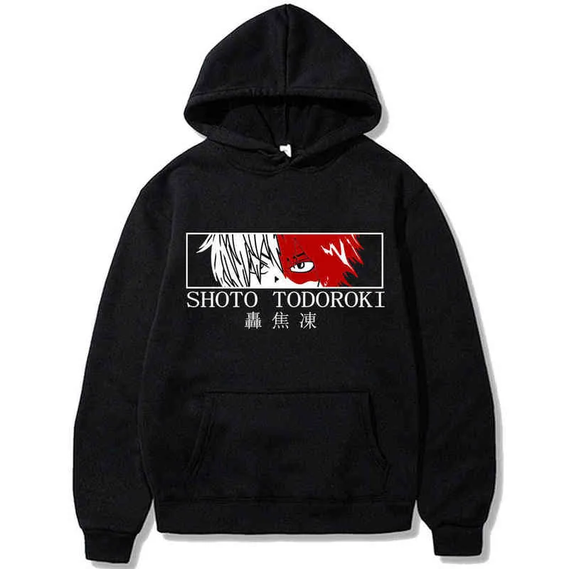 Japan Anime BOKU Kein Held Akademie Drucken Männer Hoodies Sweatshirt Shoto todoroki Streetwear Hip Hop Pullover Tops H1227