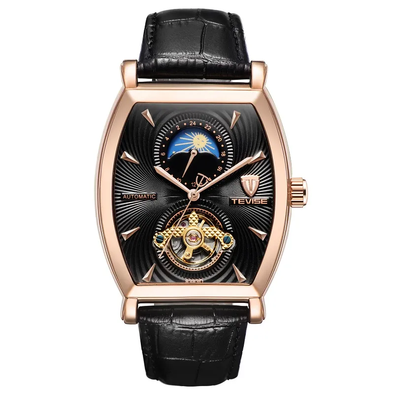 orologi da uomo di design orologio automatico 46mm acciaio pregiato moda fasi lunari orologi movimento uomo impermeabile 243d