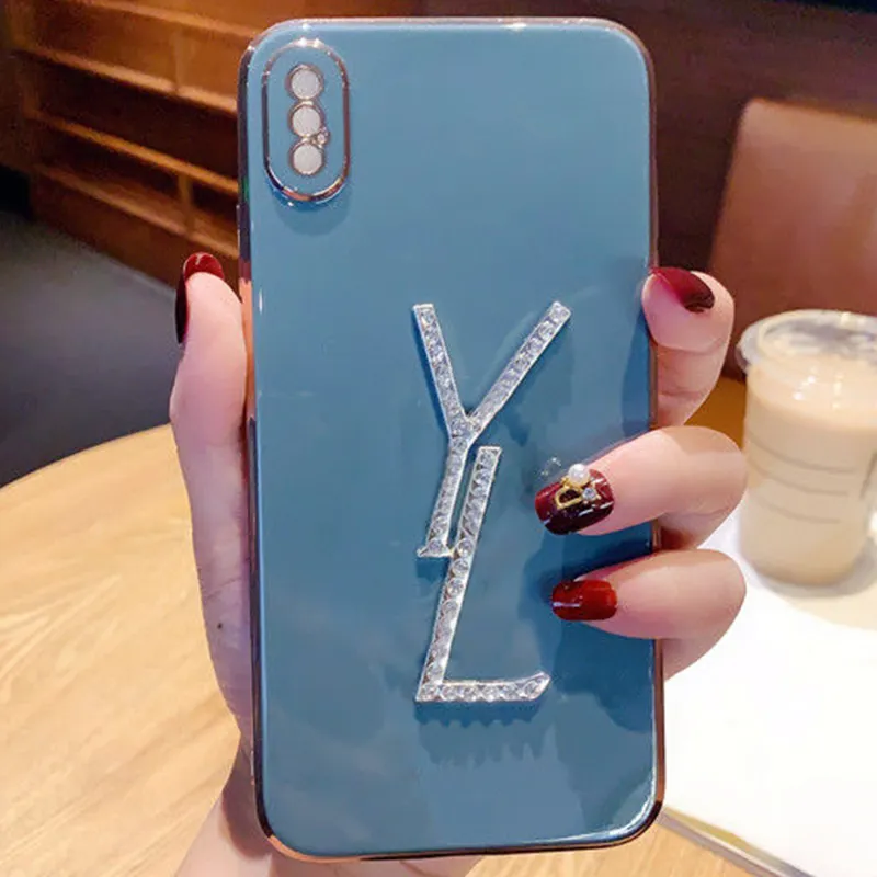 Designers Crystal Diamonds Phone Cases For IPhone 11 12 13 Pro Promax 12 Mini Xr X/xs Fashion Y Case 9 Type D2201133Z