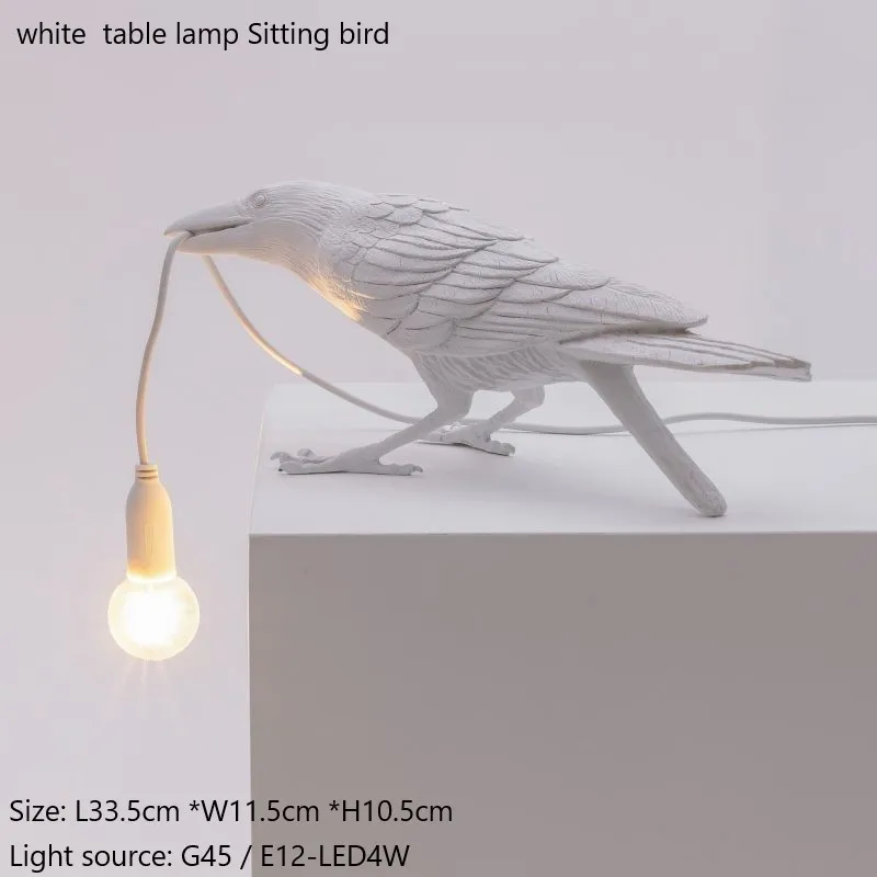 Fågelbordslampa italiensk seletti ljus fågel ledd skrivbord lampa djur lyckliga fågel vardagsrum sovrummet säng lampa heminredning fixturer 10270w