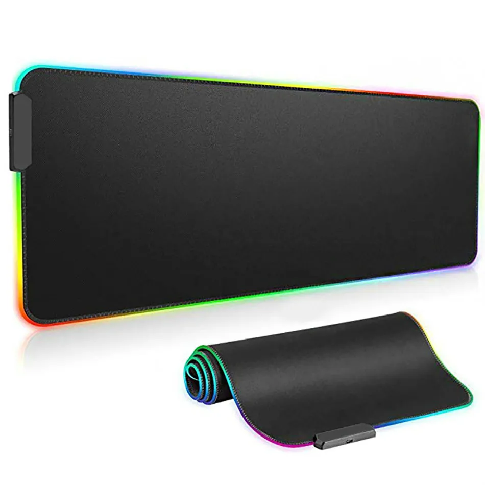 RGB Gaming Mouse Pad Pad Gamer Mousepad مع فاتحة مطاطية كبيرة بدون انزلاق حصيرة كبيرة من وسادات كبيرة