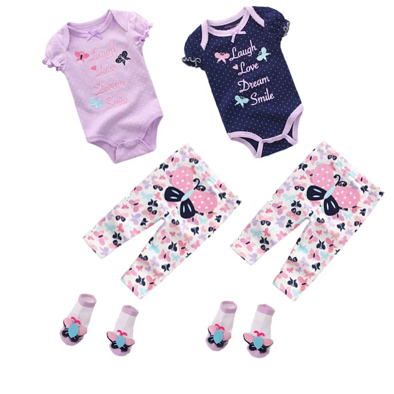 Estate infantile del bambino del bambino delle ragazze dei ragazzi Body Set manica corta O-Collo Abbigliamento tuta del bambino vestiti del bambino ropa bebe LJ201223