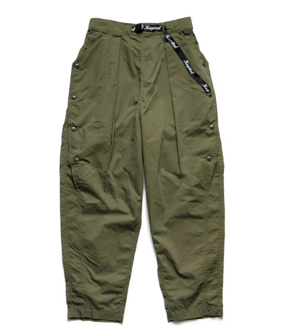 Herrbyxor Kapital Ny Hirata Hehong Trend Loose Tapered Green Breasted Military Style Casual Pants