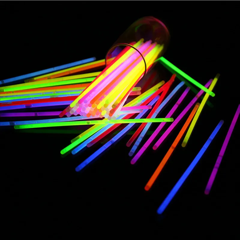 Mix Color Glow Stick Sicuro Luce Bracciali Collana Fluorescente Evento Festa Forniture Concerto Decor Y201006