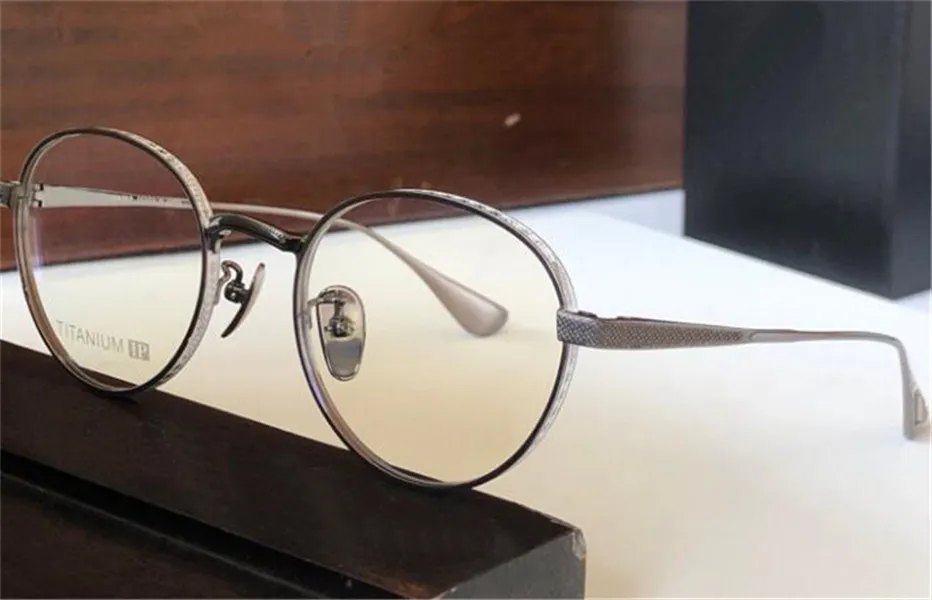 Nouveau design de mode lunettes optiques 8066 monture ronde en titane classique style simple et populaire qualité supérieure polyvalent transparent gl260k