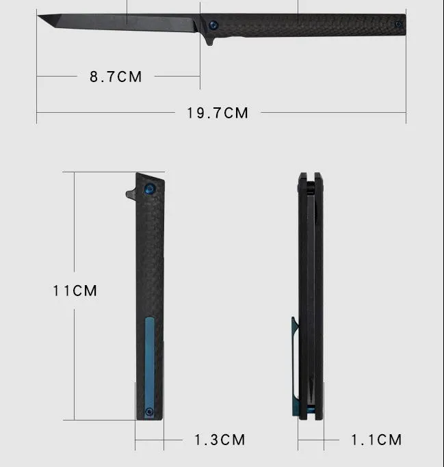 High Quality Folding Knife M390 Steel Carbon Fiber Pocket Knives Outdoor Sharp Safety Self Defense Mini Portable EDC Tool HW38