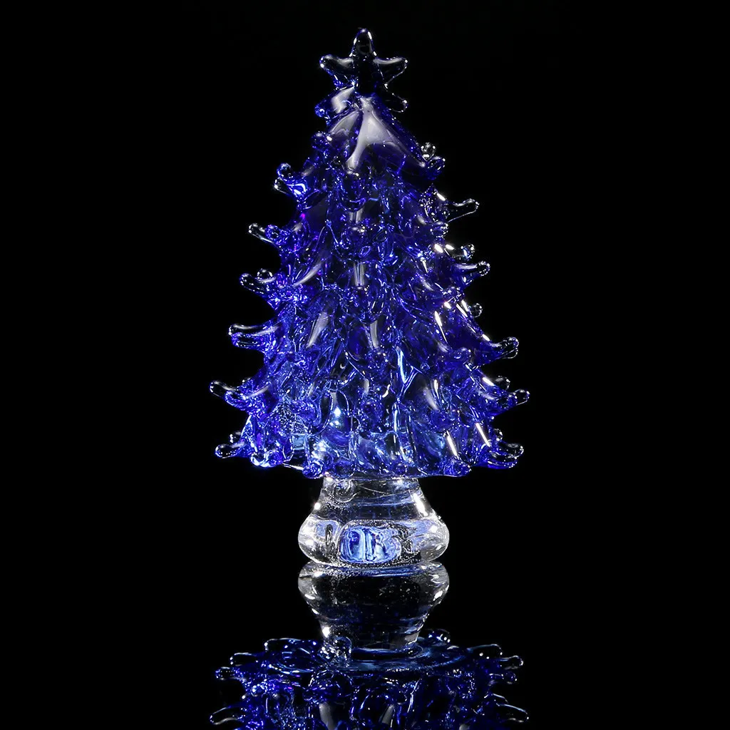 Crystal Glass Christmas Tree Festival Home Party الحلي الزخارف الزخرفية الزخرفية رقم 3 Y201020