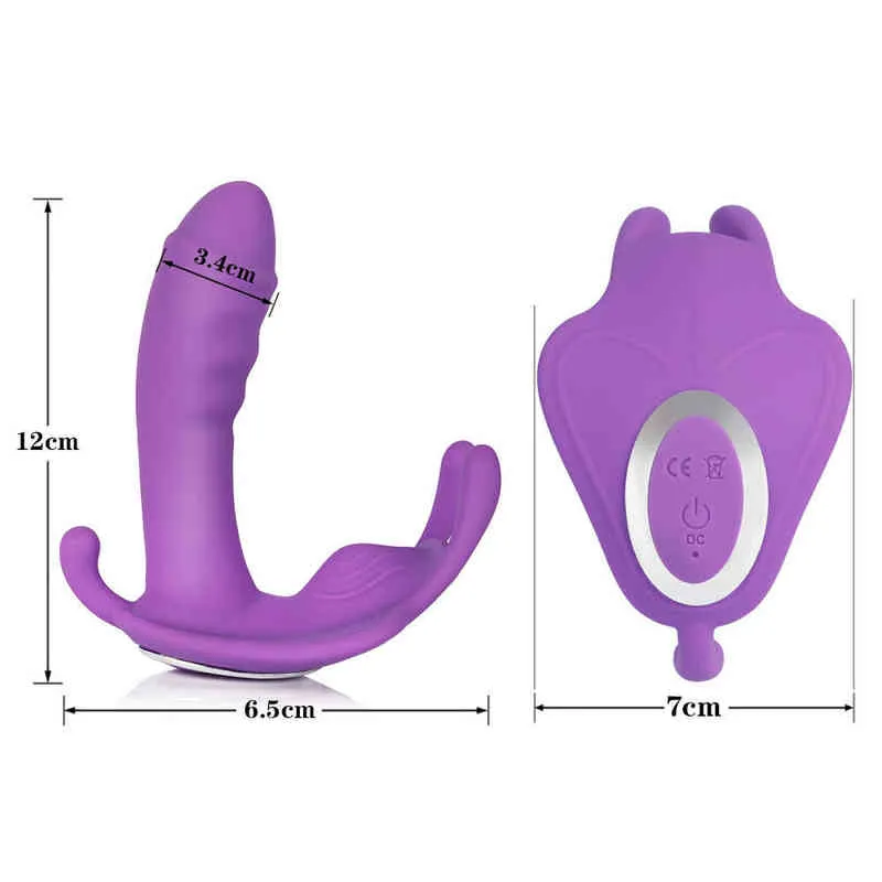 NXY Vibrateurs Consolador Vibrador Porttil De Mariposa Para Mujer Masturbador Inalmbrico Con Control Remoto Punto g Invisible Juguete Adultos 220110