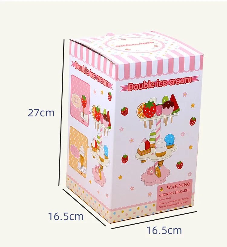 Simulação de madeira infantil Mini sorvete Candy Candy House Play Educational Toys Kitchen Toys Finge Toys for Girls LJ201211