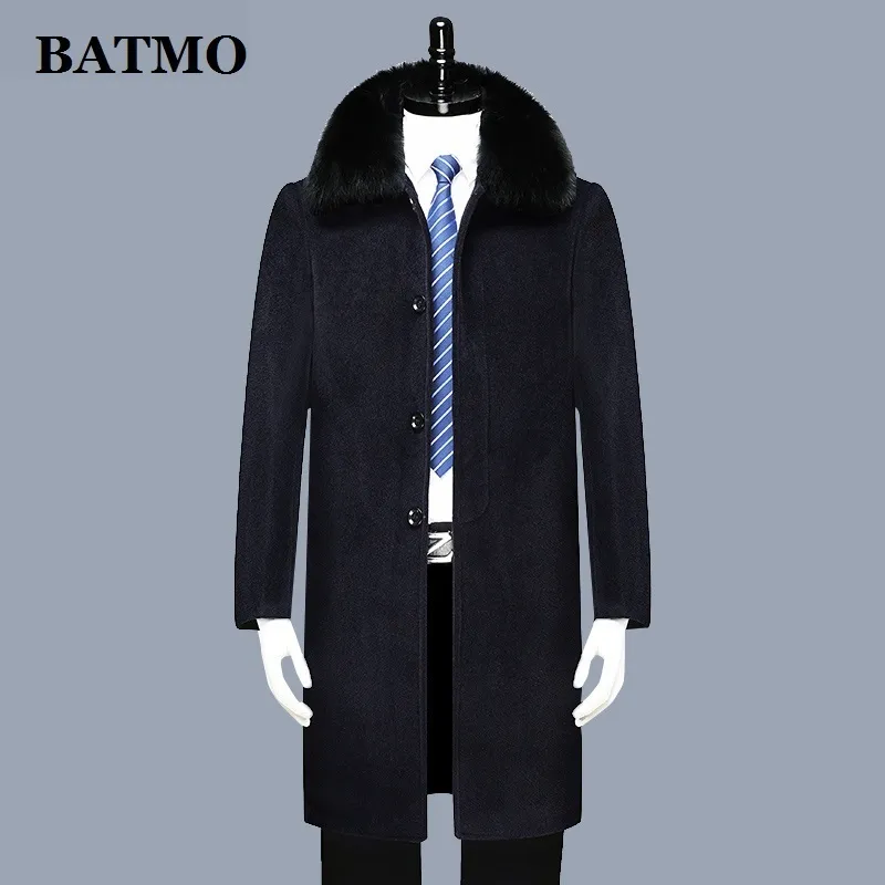 BATMO arrivée hiver laine long trench-coat hommes vestes grande taille M 8807 LJ201110