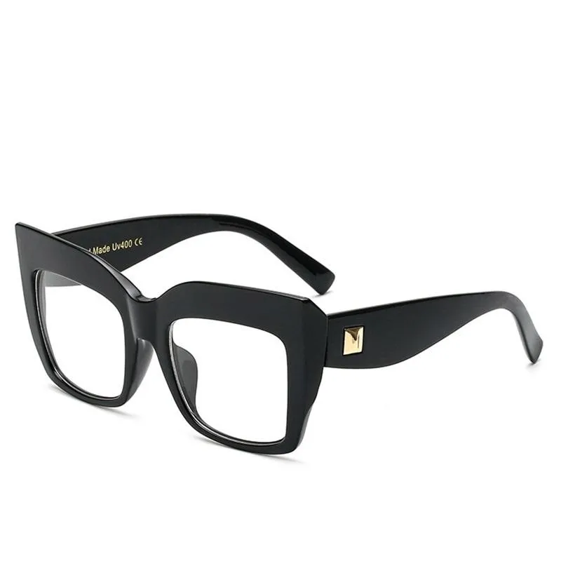 Óculos de sol da moda quadros quadrados lendo óculos de óculos ópticos 2021 Mulheres molduras espessas clear1274x