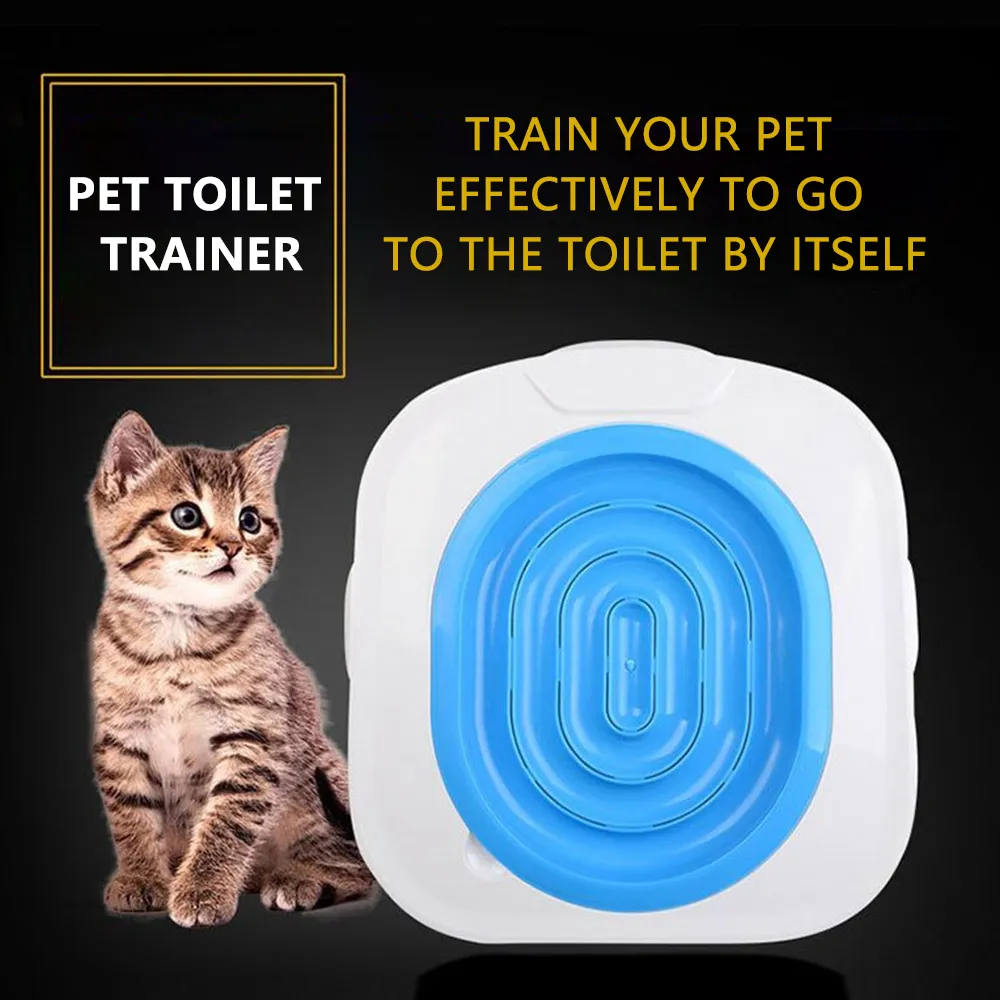 Kedi Tuvalet Eğitim Kiti Pet Poop Eğitim Koltuk Yardım Kediler Oturan Kumbesi Kutu Tepsisi Profesyonel Eğitmen Kedi Kitten İnsan Tuvalet 20110218c