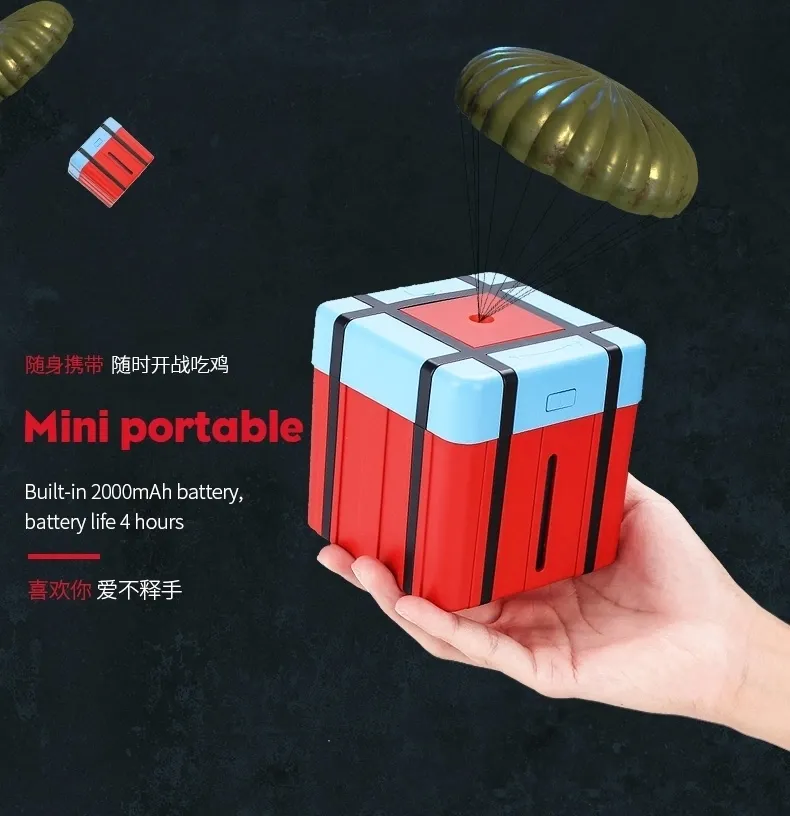 PUBG Airdrop Box Air Humidificateur Aroma Diffuseur Mini USB Ultra Mist Maker Home Office Desktop Bag cadeau Y200416