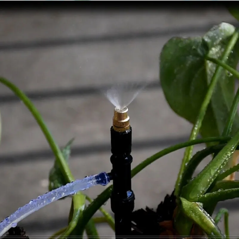 wxrwxy Set di attrezzi da giardino sistema di irrigazione da giardino ugello di nebulizzazione in ottone 4/7 tubo Irrigazione a goccia serra T200530241C