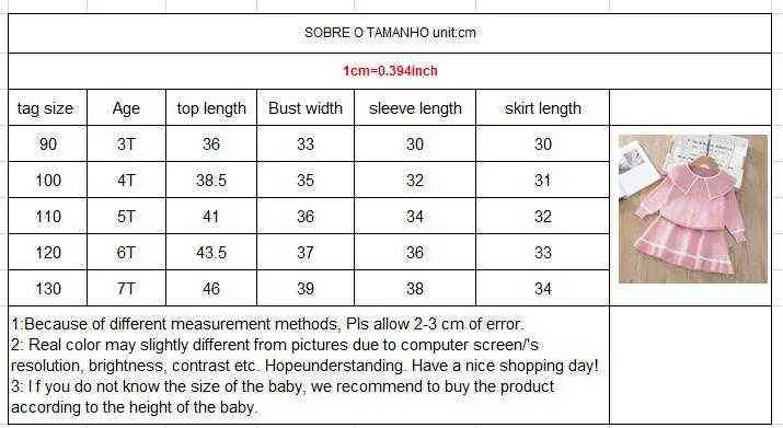 GOOPORSON Осенняя детская одежда вязание свитера Topskirt мода корейский маленький девочек одежда набор одежды милые школьные дети наряды G220310
