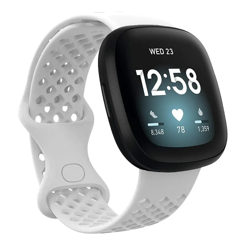 För Fitbit Versa 3 Silicone Strap Sports Breattable Armband Armband Band för Fitbit Sense Versa3 Smart Watch Accessories78142792761317