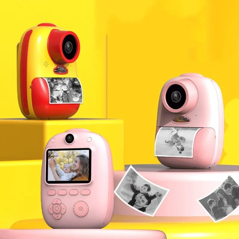 Cartoon tragbare Kinder Mini-Digitalkamera druckt automatisch den Fotobildschirm LJ201105